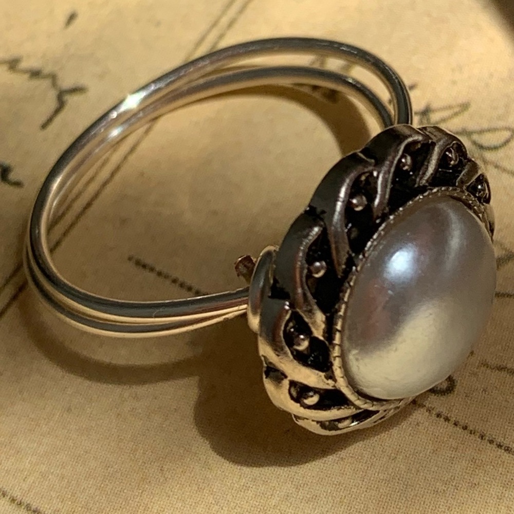 Handmade Vintage Button Ring - image 2